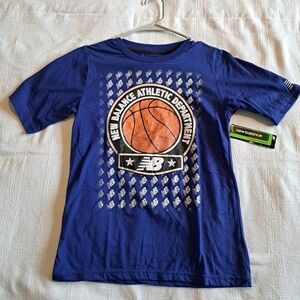 New Balance boys size 12 basketball design shirt